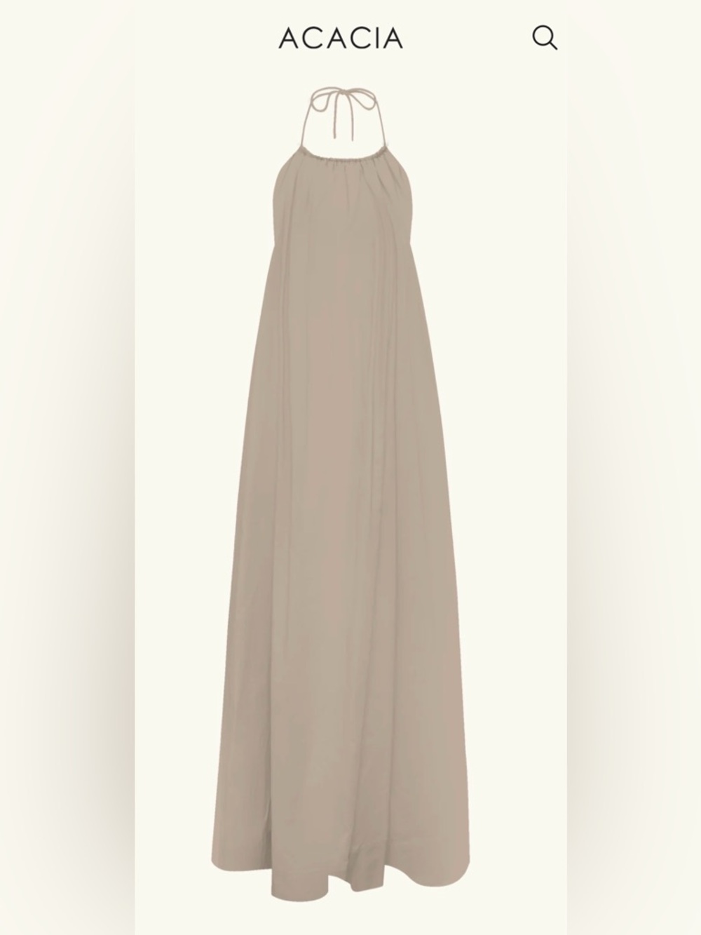 acacia swimwear Yuna Smoke Halter Maxi Dress M New with Tags